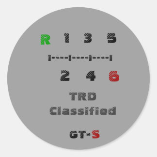 Sticker Rond R, TRD Classified, 1 3 5, I—I—I—I—I, I,...
