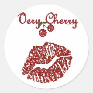 Sticker Rond RAB Rockabilly Très Cerise Kiss