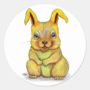 Sticker Rond Rabbit d'eau