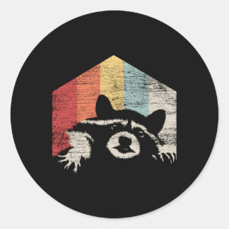 Sticker Rond Raccoon