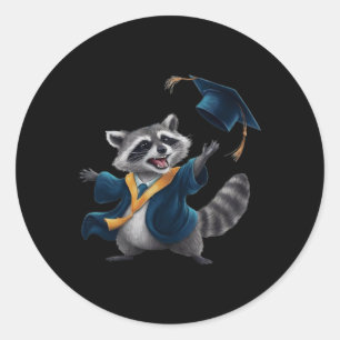Sticker Rond Raccoon