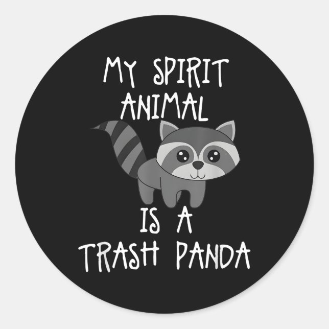 Sticker Rond Raccoon Panda Raton farci Animal Raccoon Plush R (Devant)