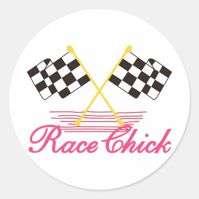 Sticker Rond Race Chick (Devant)