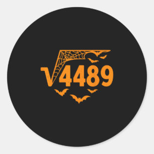Sticker Rond Racine carrée 4489 Mème drôle d'Halloween 67 Prof