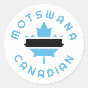 Sticker Rond Racines canadiennes de Motswana