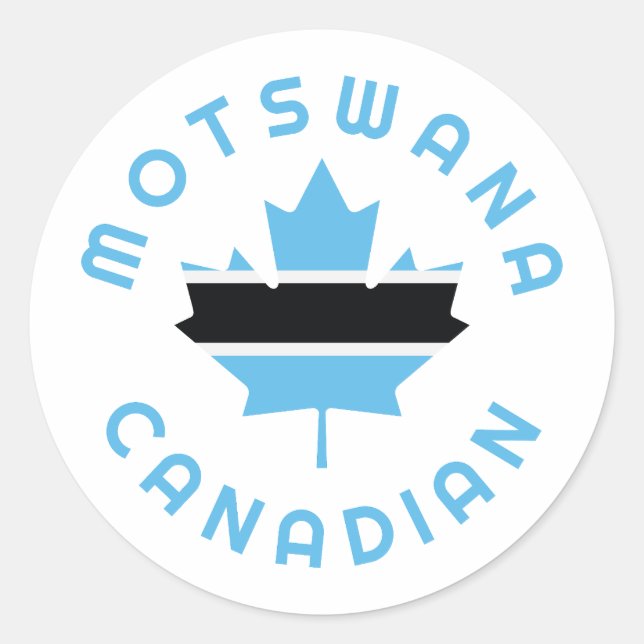Sticker Rond Racines canadiennes de Motswana (Devant)