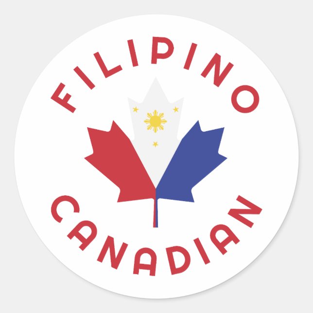 Sticker Rond Racines canadiennes des Philippines (Devant)