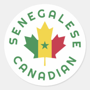 Sticker Rond Racines canadiennes sénégalaises