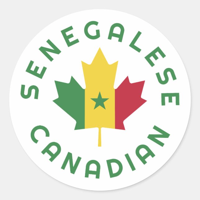 Sticker Rond Racines canadiennes sénégalaises (Devant)