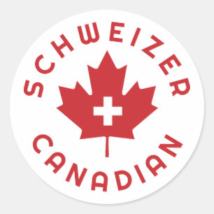 Sticker Rond Racines de la Suisse canadienne