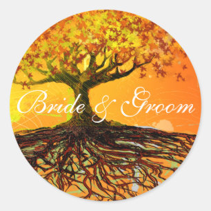 Sticker Rond Racines de l'amour