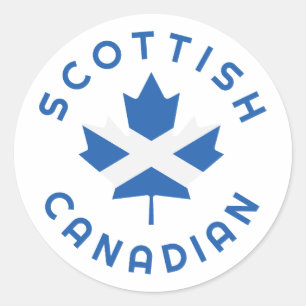 Sticker Rond Racines écossaises canadiennes