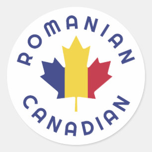 Sticker Rond Racines roumaines canadiennes
