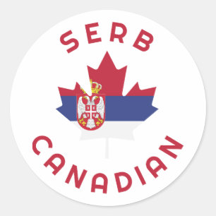 Sticker Rond Racines serbes canadiennes