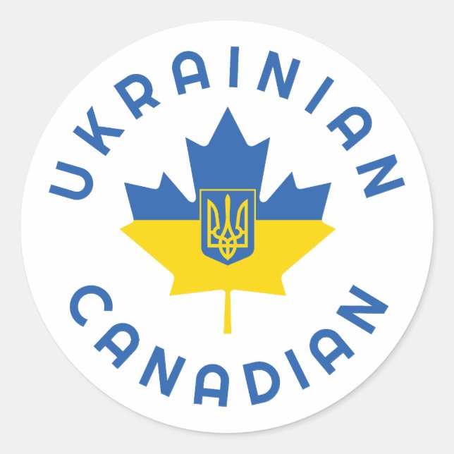 Sticker Rond Racines ukrainiennes canadiennes (Devant)