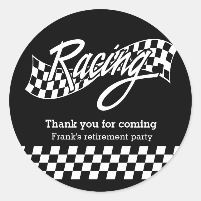 Sticker Rond Racing, choisissez la couleur de votre arrière - p (Devant)