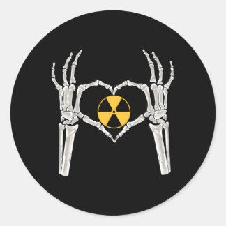 Sticker Rond Rad Tech X Ray Skeleton Radiologie Étudiante Techn
