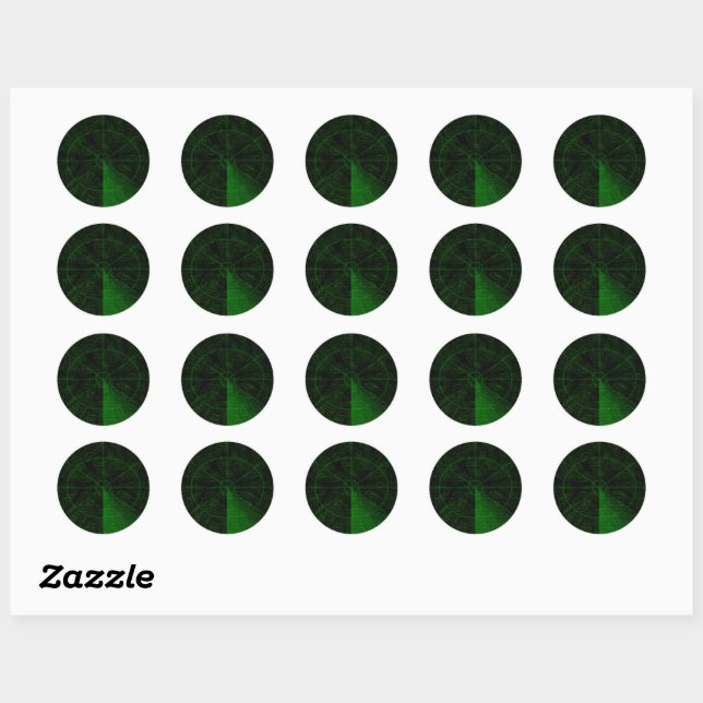 Sticker Rond Radar (Feuille)