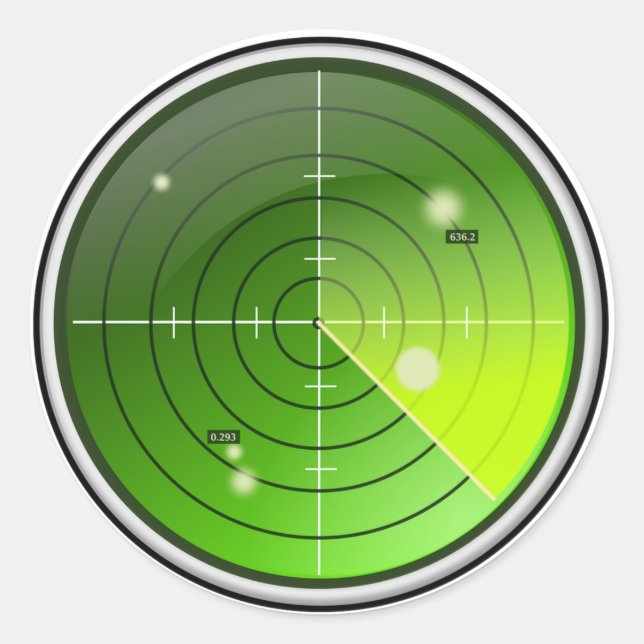 Sticker Rond Radar (Devant)