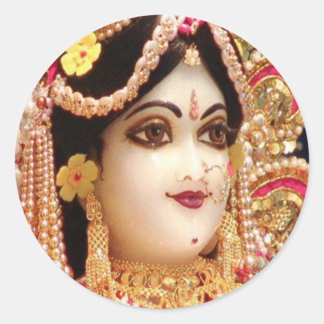 Sticker Rond RADHA Krishna - dans ma collection de coeur (Devant)