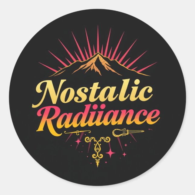 Sticker Rond Radiance nostalgique (Devant)