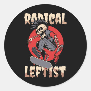 Sticker Rond Radical Left Hander Club à gauche