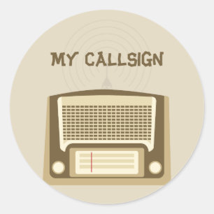 Sticker Rond Radio de jambon