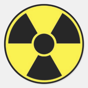 STICKER ROND RADIOACTIF