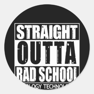 Sticker Rond Radiologie Tech Stright Outta Rad School