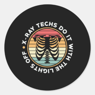 Sticker Rond Radiologie Technologie X-Ray Techs Do It Retro Xra