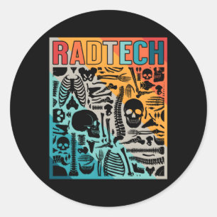 Sticker Rond Radiologiste X-Ray Mri Analyse Cat
