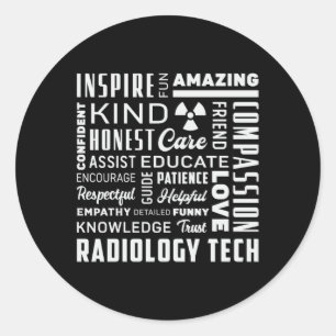 Sticker Rond Radiology Tech Technologist Rad Tech X-Ray Techs