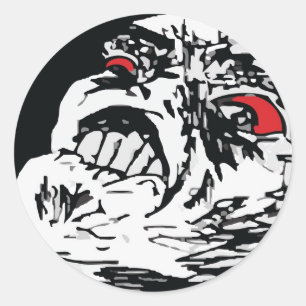 Sticker Rond Rage méga