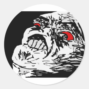 Sticker Rond Rage méga