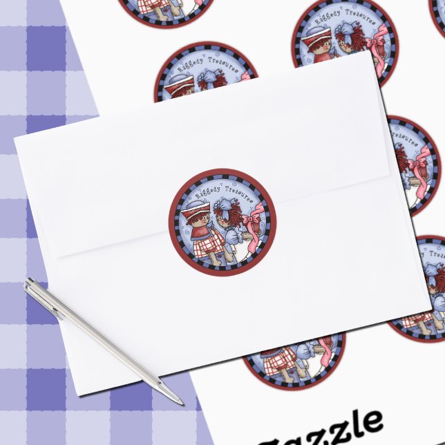 Sticker Rond Raggedy Ann et Andy Treasures (Créateur téléchargé)
