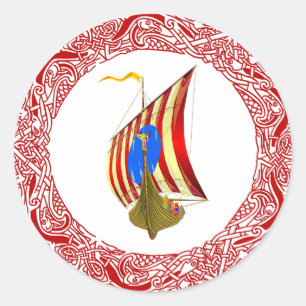 Sticker Rond Raiders viking