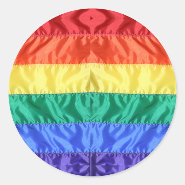 Sticker Rond Rainbow Flag Gay pride LGBTQ L'amour LGBT (Devant)