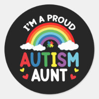 Rainbow I'm A Proud Autism Aunt Autism Awareness