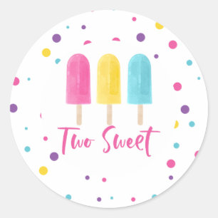 Sticker Rond Rainbow Pop Two Sweet 2e anniversaire