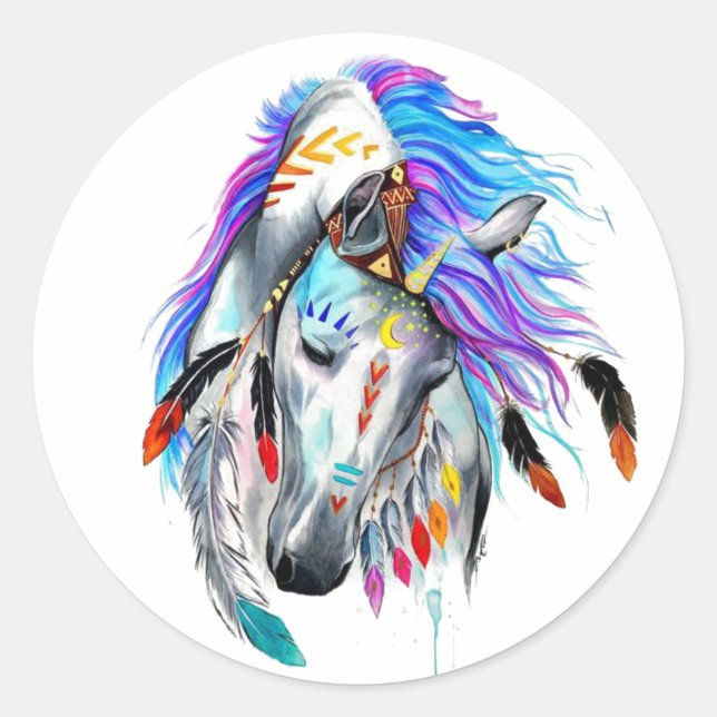 Sticker Rond Rainbow watercolor (Devant)