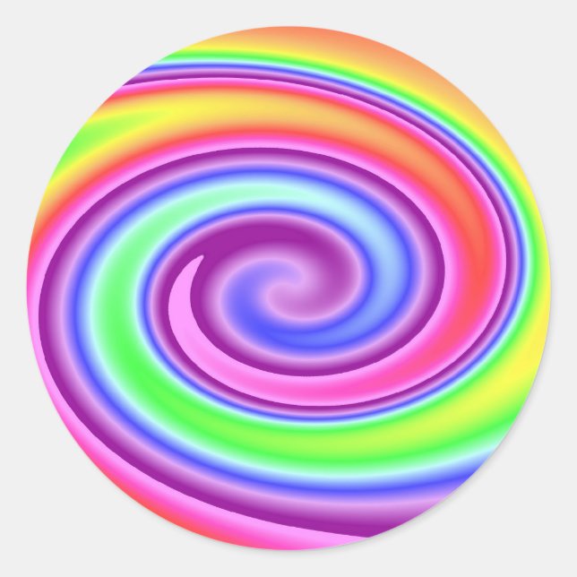 Sticker Rond Rainbow Whirl (Devant)