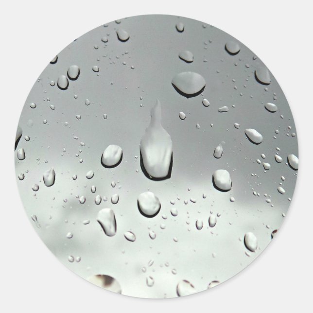 Sticker Rond Raindrops Photography (Devant)