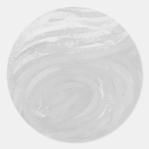 Sticker Rond Rainy Sky Grey Swirl