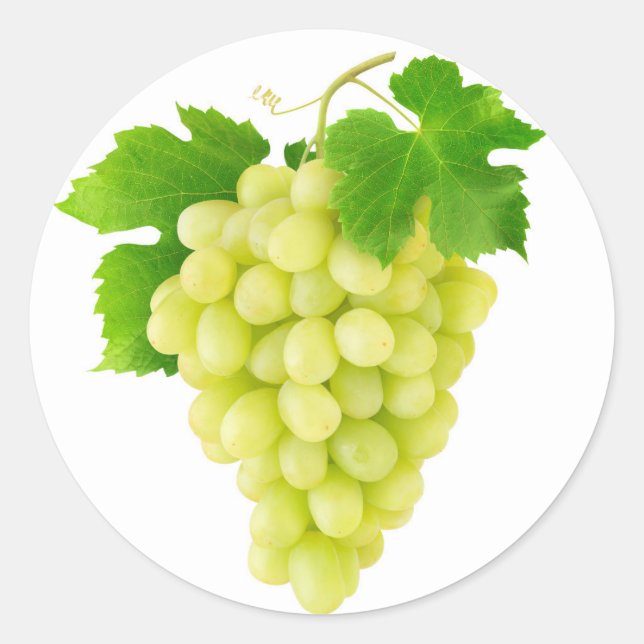 Sticker Rond Raisin blanc (Devant)