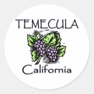 Sticker Rond Raisins de Temecula