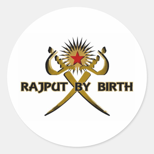 Sticker Rond Rajput By Birth Sun Star (Devant)