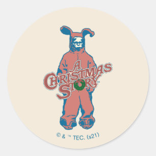 Sticker Rond Ralphie Cauchemar rose