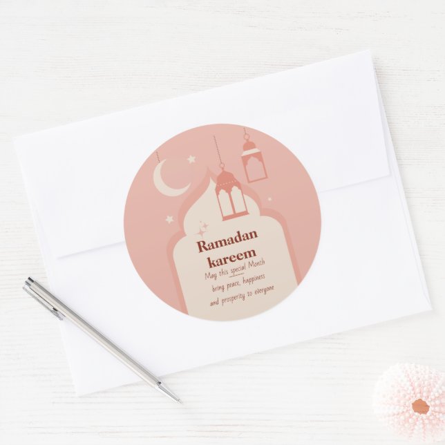 Sticker Rond Ramadan Kareem (Enveloppe)