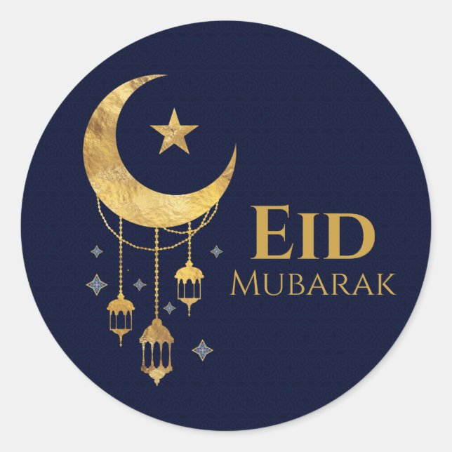 Sticker Rond Ramadan Kareem - Aïd Moubarak - Joyeux Aïd (Devant)