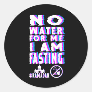 Sticker Rond Ramadan Kareem Moubarak Jeûner sans eau